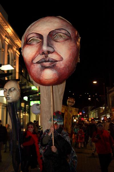 Lanterns and masks bring colour to the streets of Queenstown for Mardi Gras